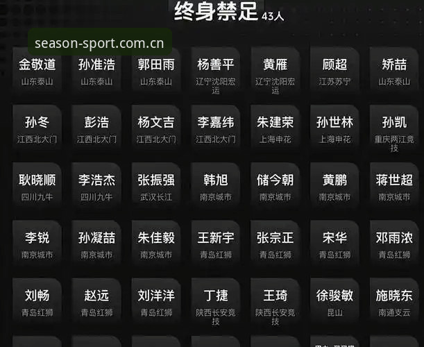 足协第三批禁足名单全面评测：从俱乐部高管到球员，中国足球反腐深度观察